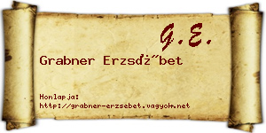 Grabner Erzsébet névjegykártya